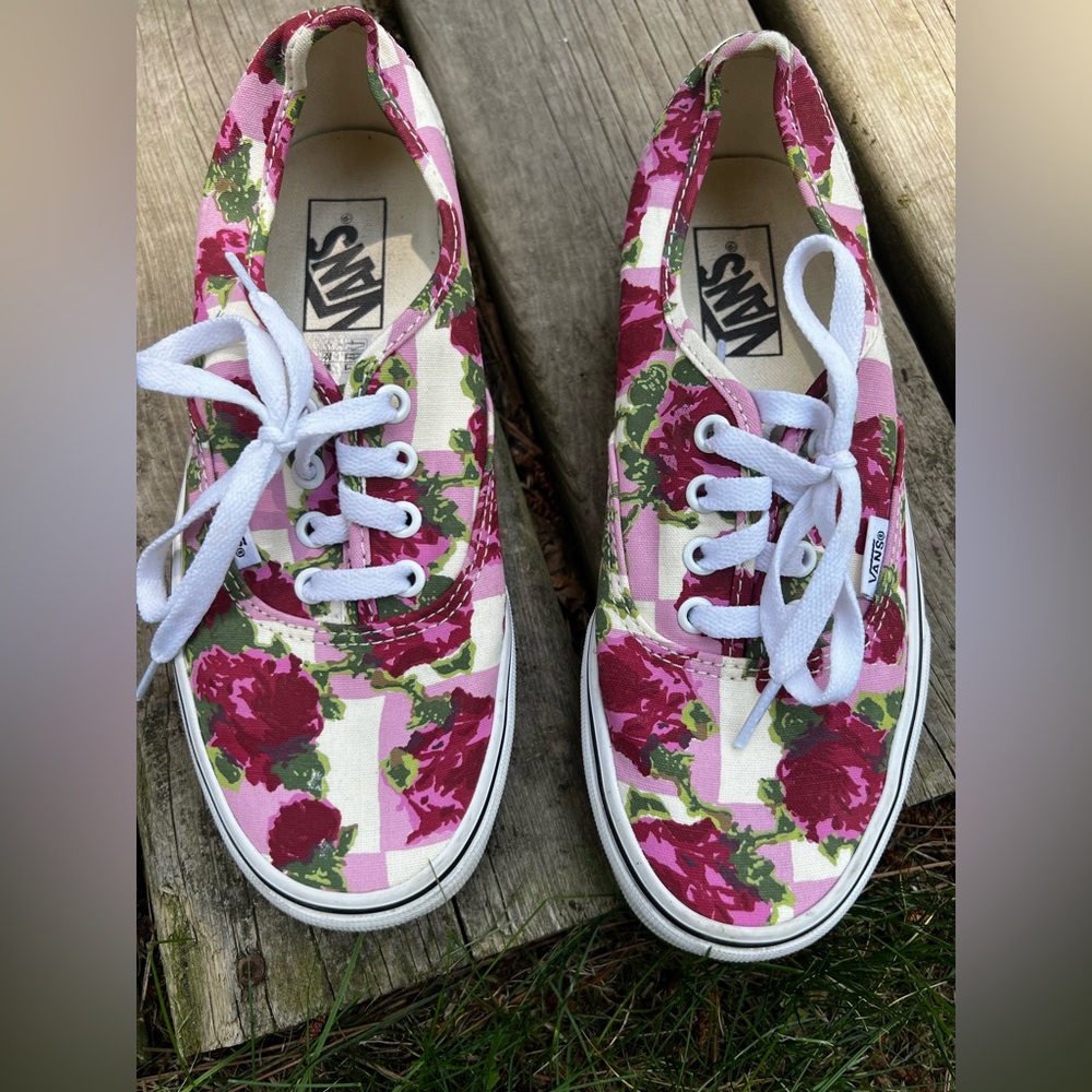 Vans floral shoes
